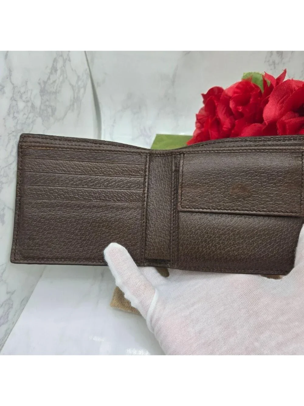 Gucci Fold Wallet Sherry Line GG